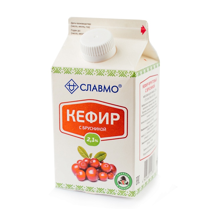 Кефир с брусникой 2,1% 500г