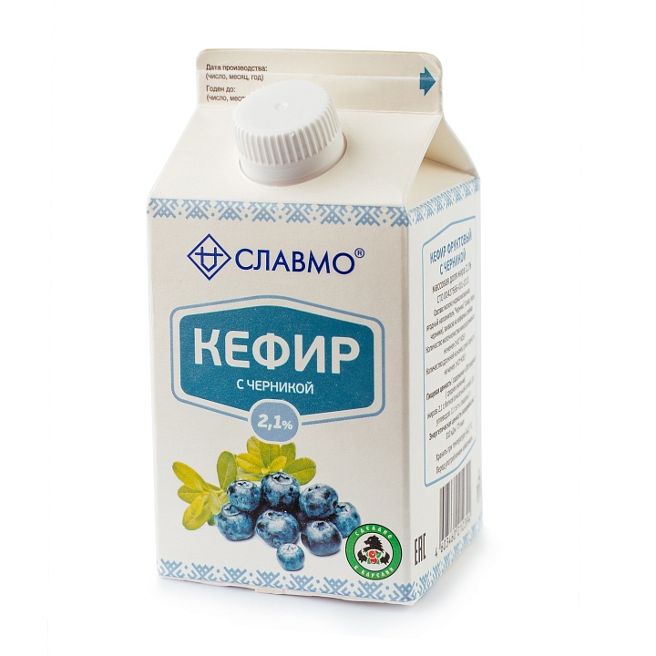 Кефир с черникой 2,1% 500г